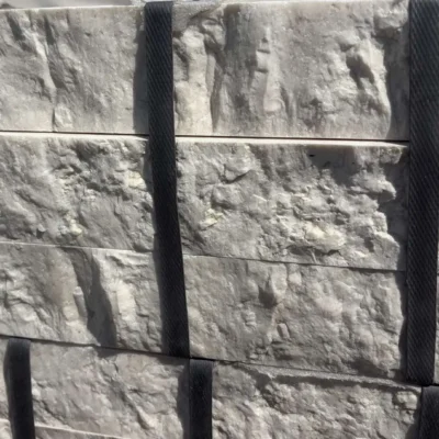 Piatră decorativă travertin scăpițat Gri 30x5x2 cm