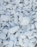 Pietriș decorativ din marmură albă – 3–8 cm